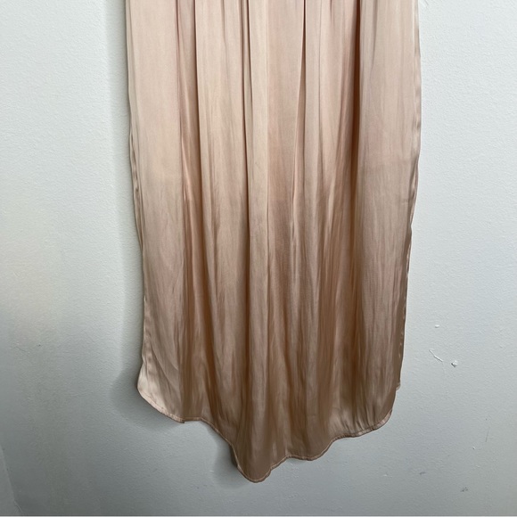 Lovers + Friends Night Lights Strapless Satin Midi Dress Champagne Sz XS Fairy - Picture 13 of 16